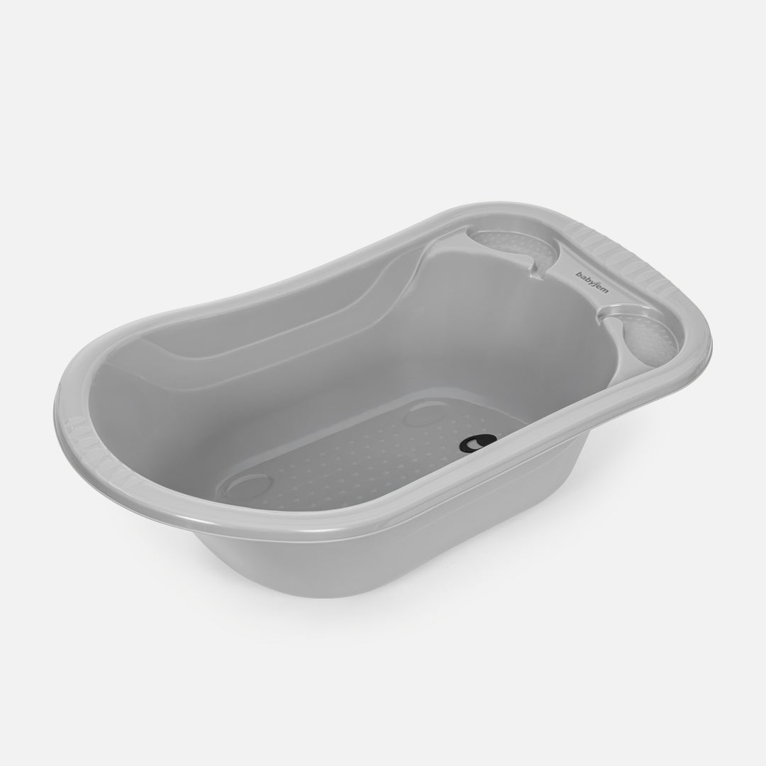 Babyjem bathtub with draining plug