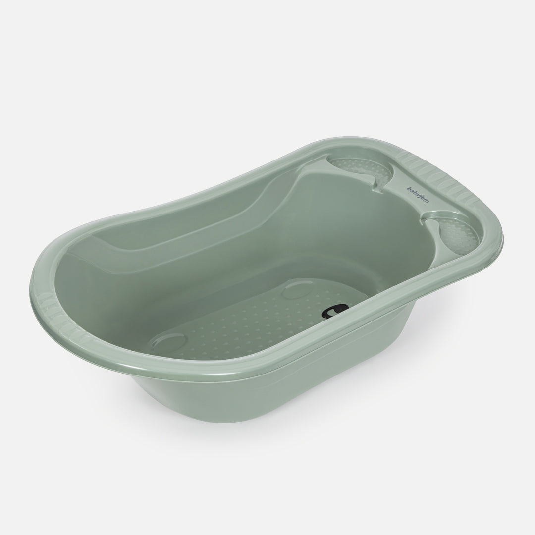 Babyjem bathtub with draining plug